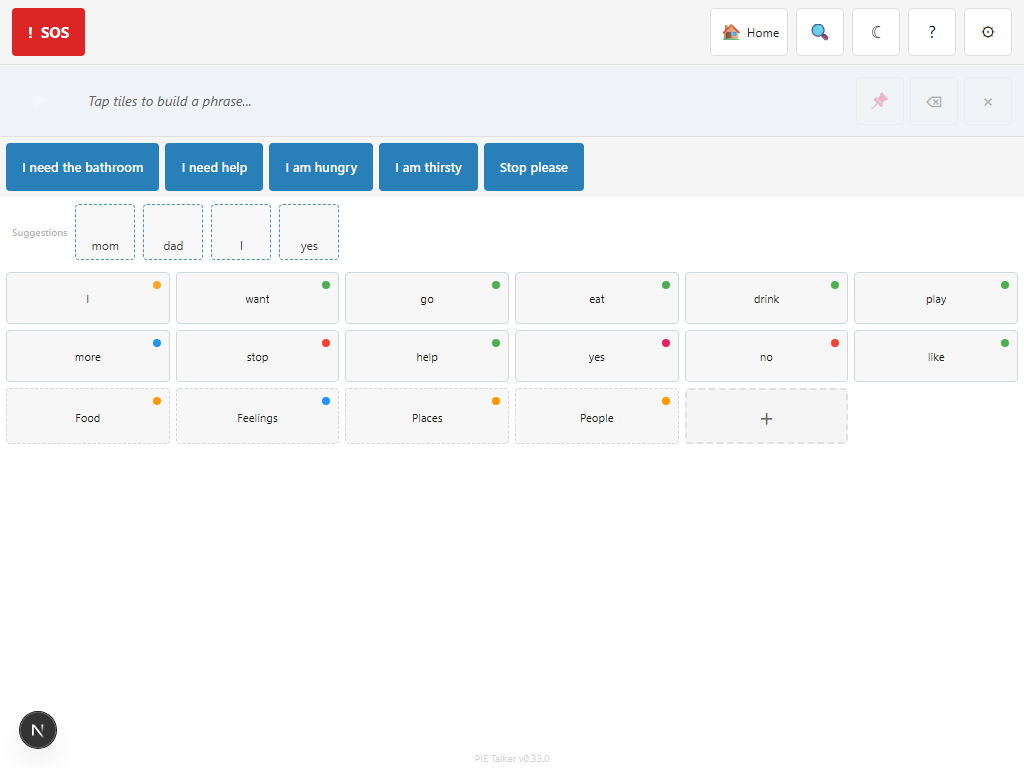 Classic aesthetic with traditional AAC grid layout and clear borders